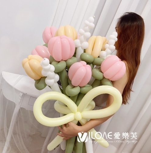 氣球花束<br>(甜蜜鬱金香)